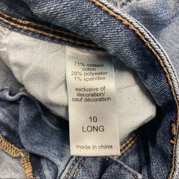 MAURICES Women’s Distressed Jeans‎ Blue Size 10 Long Light Wash, - Picture 13 of 13
